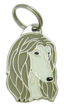 Galgo afegão cinza - pet ID tag, dog ID tags, pet tags, personalized pet tags MjavHov - engraved pet tags online